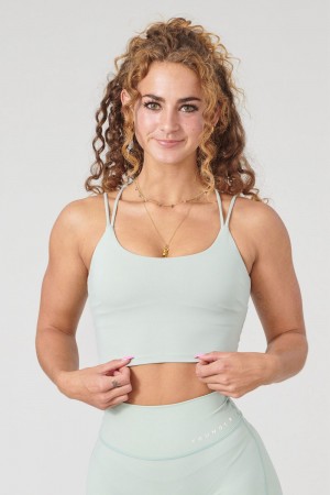 Young LA W310 Progress Sports Bra Aqua | 0413-HMJFW