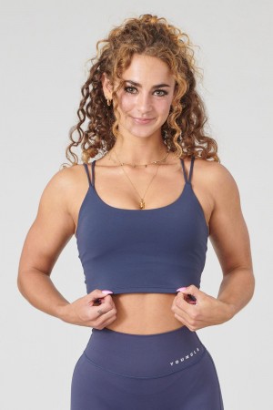 Young LA W310 Progress Sports Bra Blau | 4359-HZARB