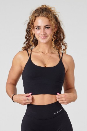 Young LA W310 Progress Sports Bra Schwarz | 2175-DXFIC
