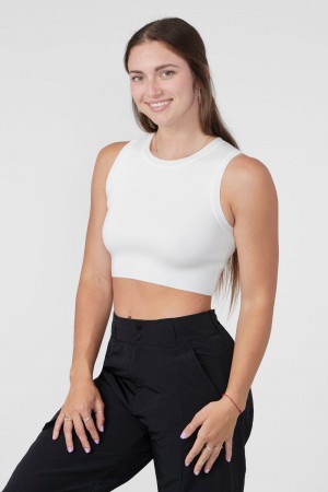 Young LA W317 Knit Tank Weiß | 2719-UBMIT