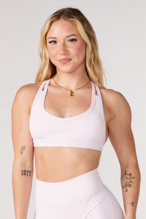 Young LA W318 Effortless Sports Bra Rosa | 9687-WLEZR