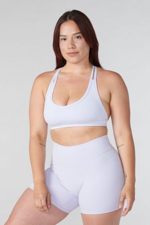 Young LA W318 Effortless Sports Bra Weiß | 5483-QSKTE