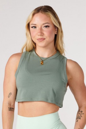 Young LA W321 Cloud Modal Tank Grün | 7840-YORAE
