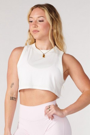 Young LA W321 Cloud Modal Tank Weiß | 7210-CLZQB