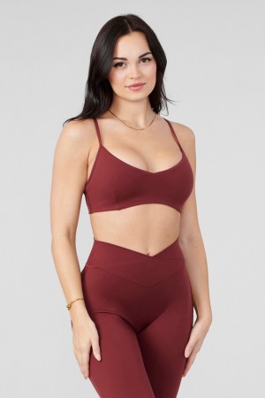 Young LA W324 Vital Sports Bra Bordeaux | 9485-GAOIW
