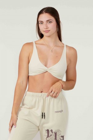 Young LA W326 Spiral Sports Bra Weiß | 8159-RKMXO