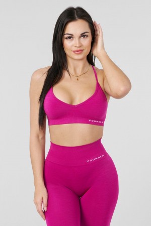 Young LA W327 - Core Seamless Sports Bra Fuchsie | 9726-ZVATJ
