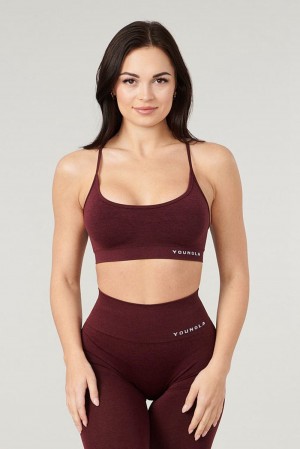 Young LA W329 - Core Seamless Scoop Neck Bra Bordeaux | 9143-PDFQC