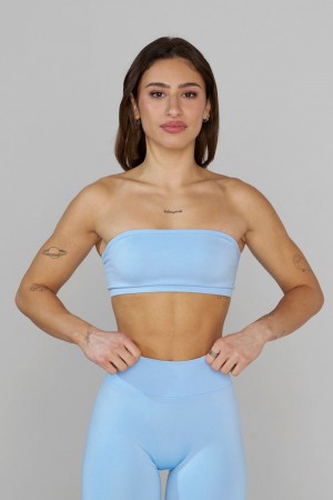 Young LA W333 Seamless Curve Bandeau Blau | 1843-EDQVG