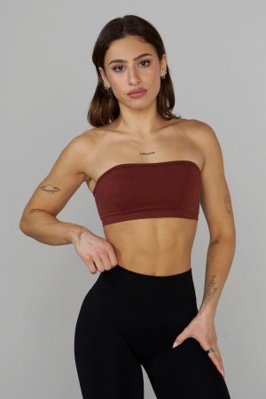 Young LA W333 Seamless Curve Bandeau Bordeaux | 0721-ILDAF