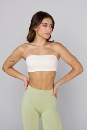 Young LA W333 Seamless Curve Bandeau Weiß | 6407-COBKL