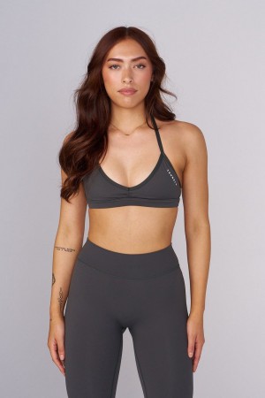 Young LA W335 - Urban V-Neck Bra Grau | 9785-CLOFJ