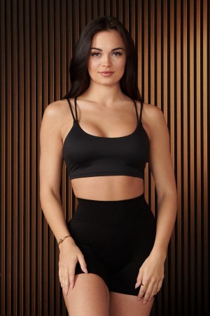 Young LA W337 - Curve Essential Sports Bra Schwarz | 4386-AVKLC