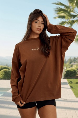 Young LA W416 Retro Long Sleeve Fall 23 Braun | 0278-ESLGA