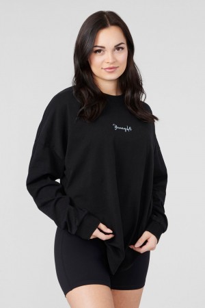 Young LA W416 Retro Long Sleeve Schwarz | 6824-MIWNH