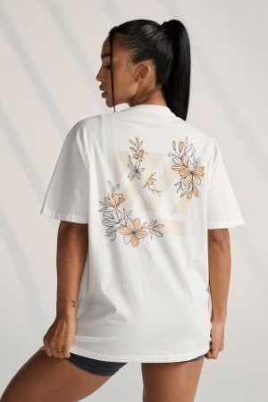 Young LA W424 Bloc Oversized Tee Weiß | 1735-XMPEK