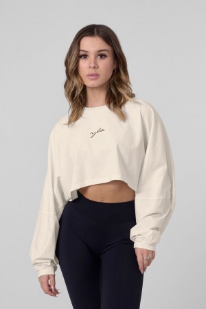 Young LA W434 - Lazyday Longsleeve Top Beige | 5208-YKLWH