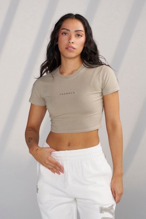 Young LA W435 - Og Baby Tee Beige | 9751-JPLXR