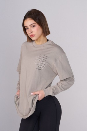 Young LA W437 - Urban Layer Tee Hellgrau | 9753-HMNCY