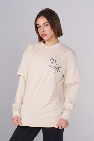 Young LA W437 - Urban Layer Tee Weiß | 1096-WBHAC