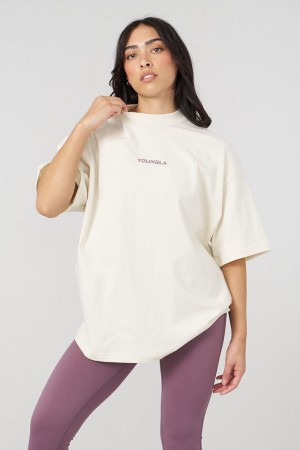 Young LA W440 Digital Oversized Tee Weiß | 7082-MPOSD
