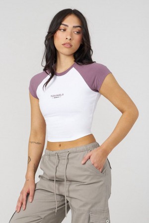 Young LA W441 Raglan Baby Tee Lila | 1739-TWKGL