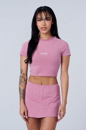 Young LA W442 - Love Sets - Baby Tee Rosa | 1379-JBVLT