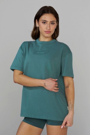 Young LA W443 Simple Tee Teal | 0174-LOHEP