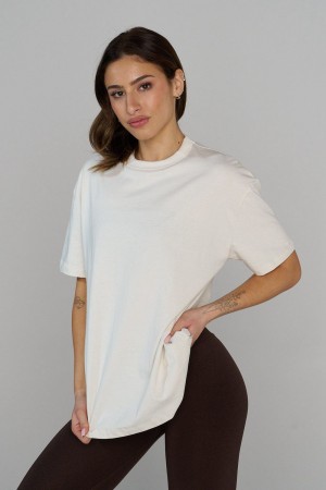 Young LA W443 Simple Tee Weiß | 7205-JYDFQ