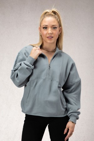 Young LA W504 Throwback Pullover Blau | 5841-NCOPG