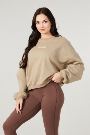 Young LA W513 - Willow Crewneck Beige | 8319-GYVUZ