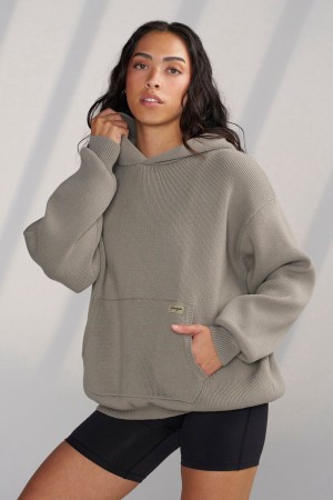 Young LA W514 - Bella Sweater Hoodie Grau | 9460-CXZYP