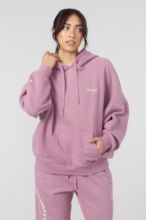 Young LA W516 Revolve Hoodie Lila | 9532-QIHEL