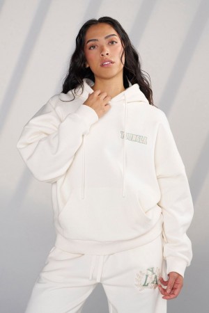Young LA W524 - Teddy Hoodie Weiß | 5483-EBPMT