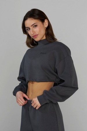 Young LA W540 Scuba Crop Dunkelgrau | 1745-KXJRD
