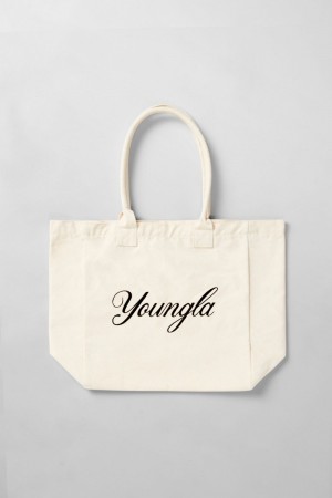 Young LA W603 - Explorer Tote Bag Weiß | 7152-IXOWQ